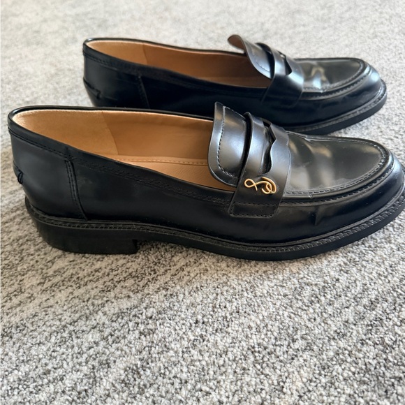 Sam Edelman Black Leather Loafers size 7 (worn once) - Picture 1 of 4